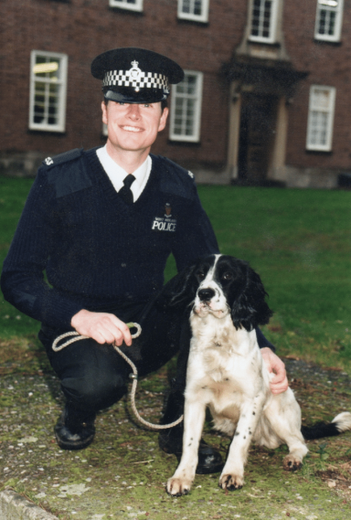 Steve Dalton and Police Dog Bracken