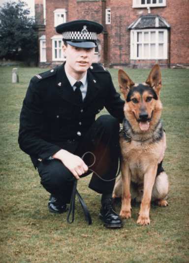 Steve Dalton and Police Dog Max 